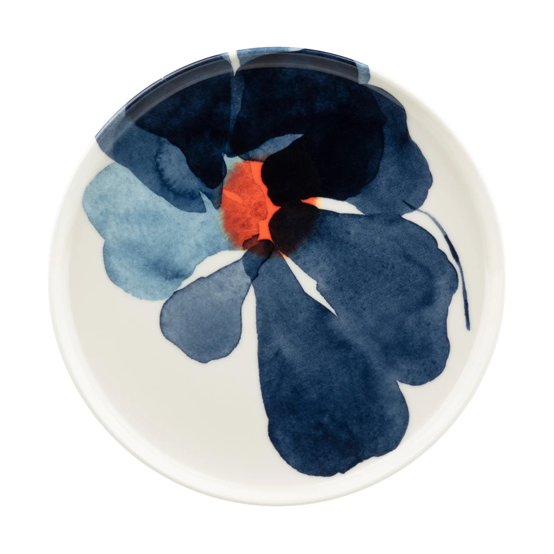 Valssi tallrik, White-blue-orange Marimekko