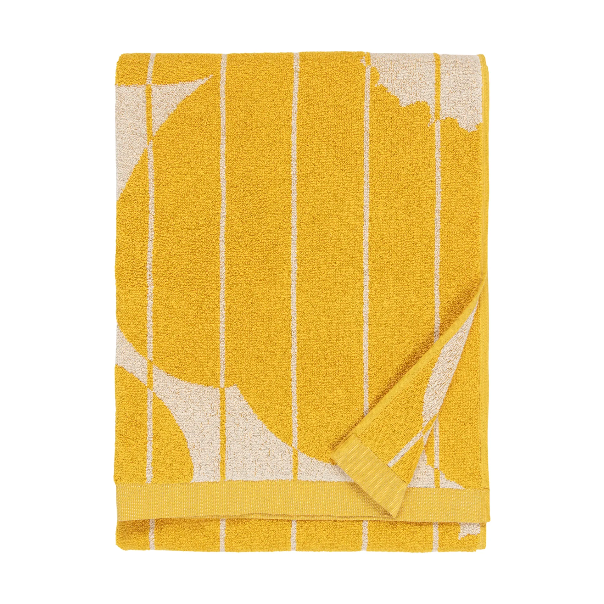 Vesi Unikko badhandduk 70x150 cm, Spring yellow-ecru Marimekko