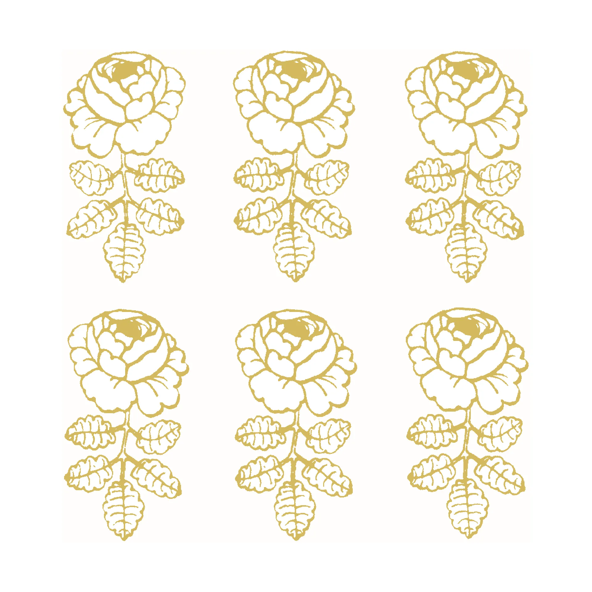 Vihkiruusu servett 33x33 cm 20-pack, Gold-white Marimekko