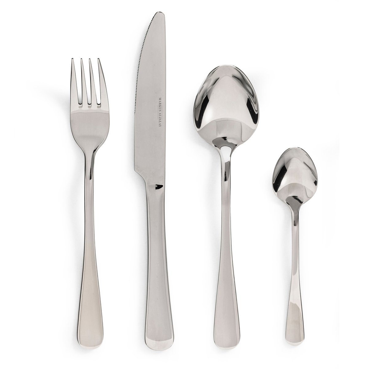 Markus Aujalay Markus Classic bestickset 24 delar | Skandinavisk Design | Bestickset | Silverfärgad