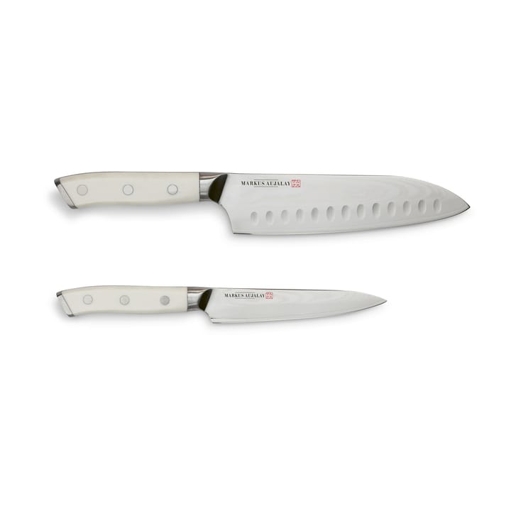 Markus Damaskus japanskt knivset - Japansk kockkniv och skalkniv - Markus Aujalay