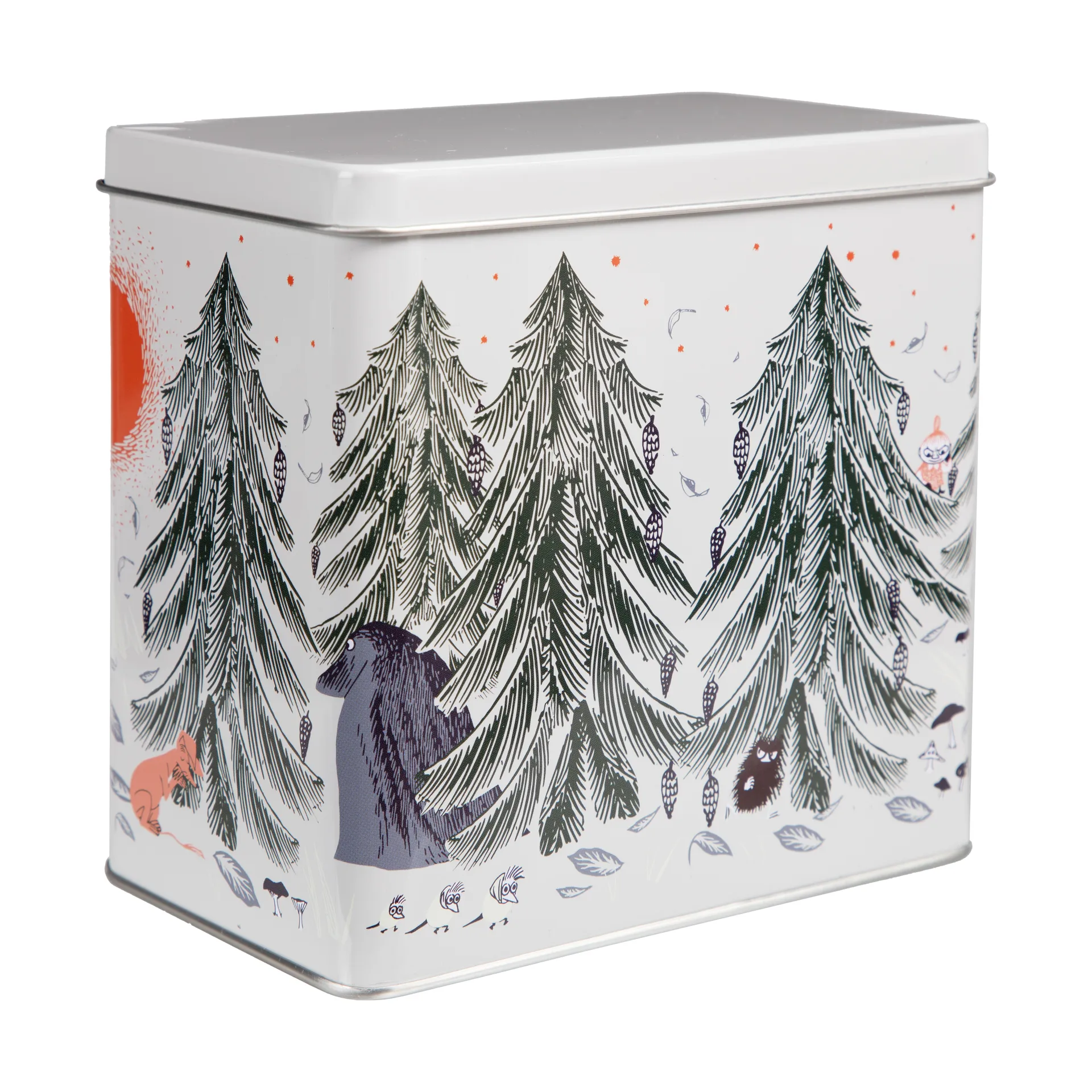 Mumin urskog avlång burk, Ljus, 15x14 cm Martinex