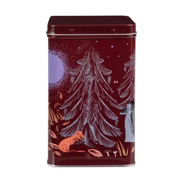 Mumin urskog fyrkantig kaffeburk - Röd, 10x16 cm - Martinex