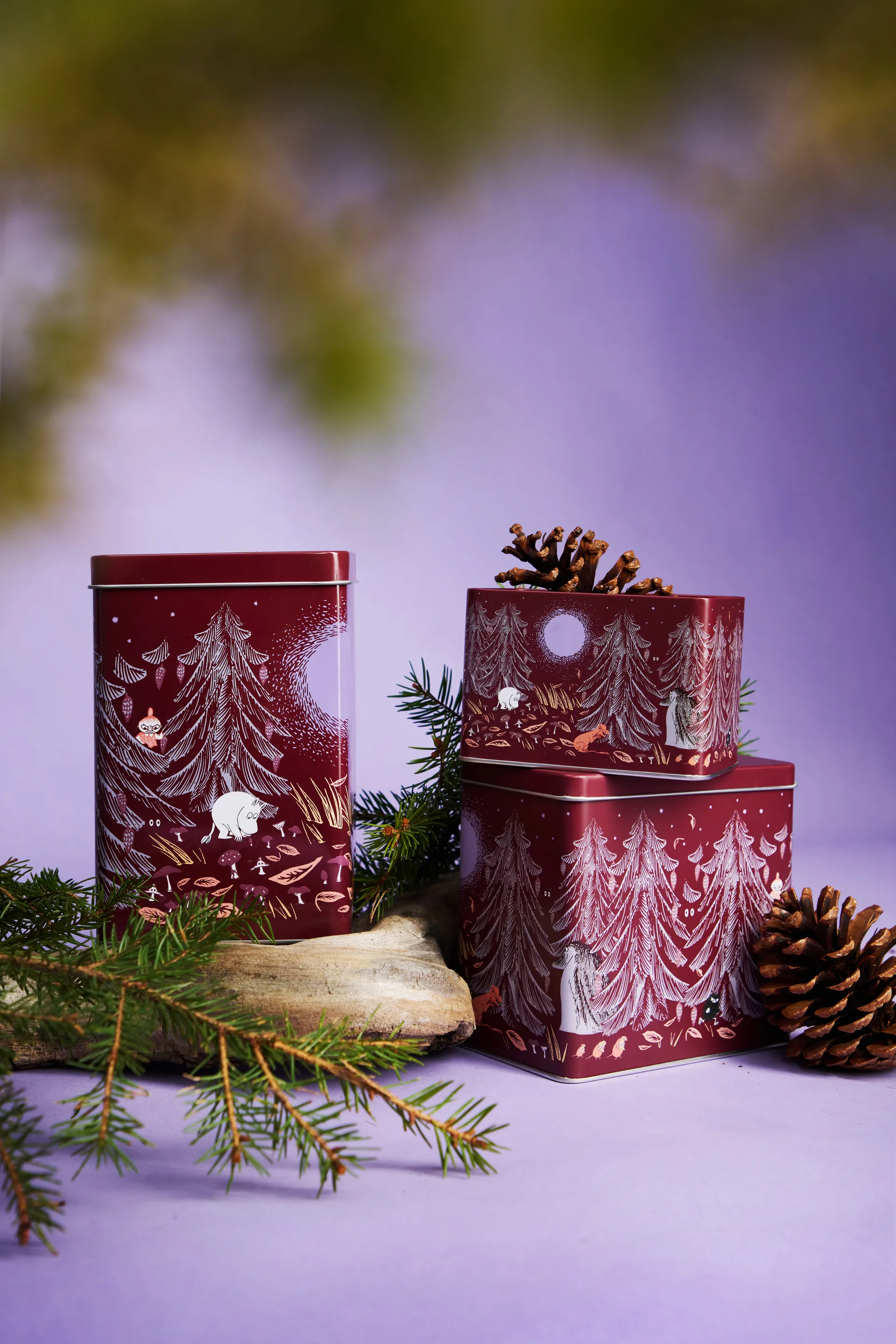 Mumin urskog teburk, Röd, 15x9,5 cm Martinex