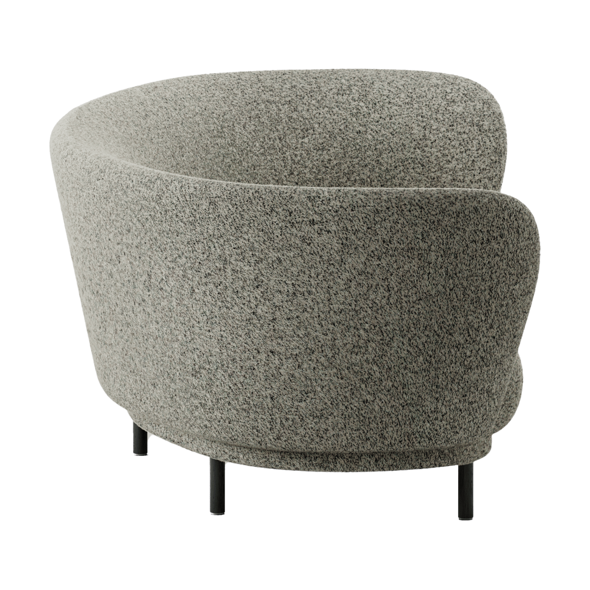 Massproductions Dandy 3-sits soffa Black oak - Kirkby Design, Spiral - 23 Monochrome
