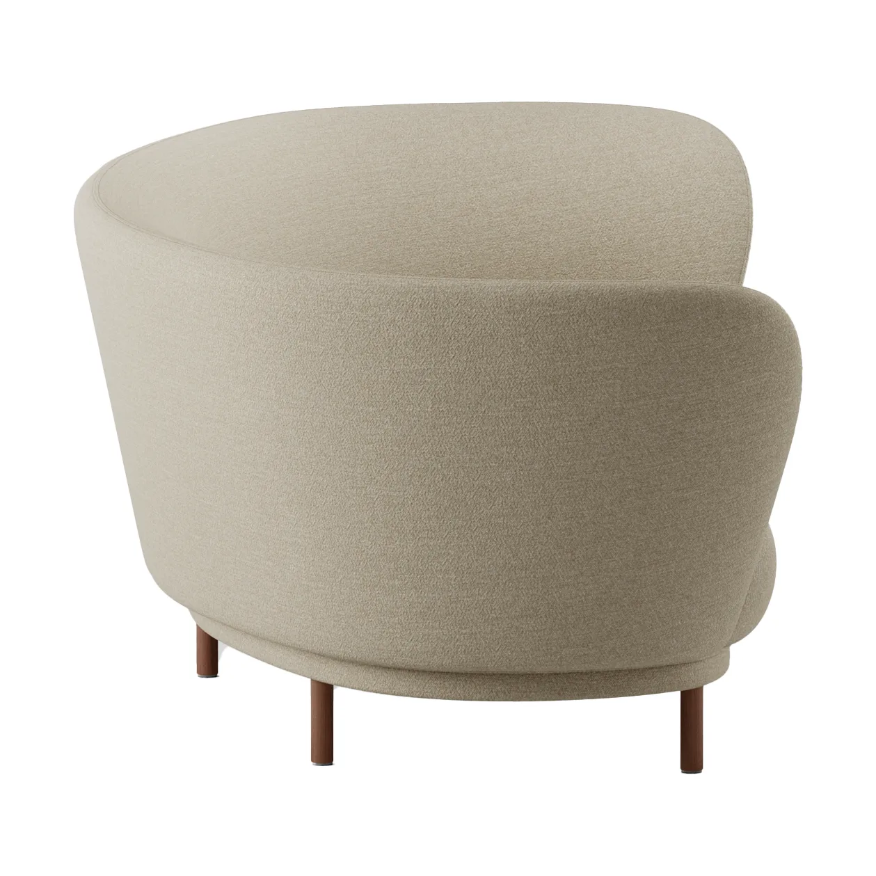 Dandy 3-sits soffa, Walnut-Ecriture 240 Massproductions