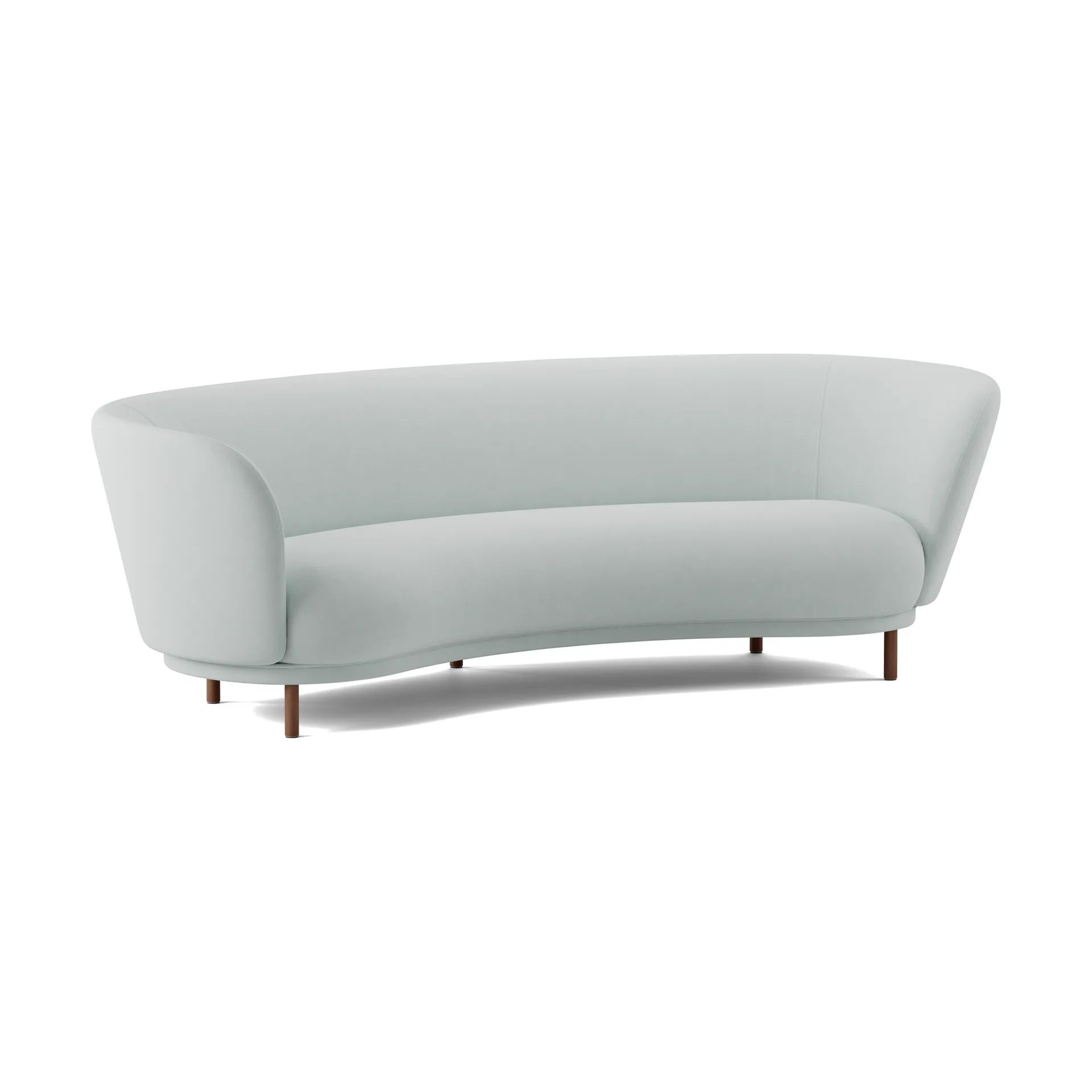 Dandy 3-sits soffa, Walnut-Linara 253 Swedish Grey Massproductions
