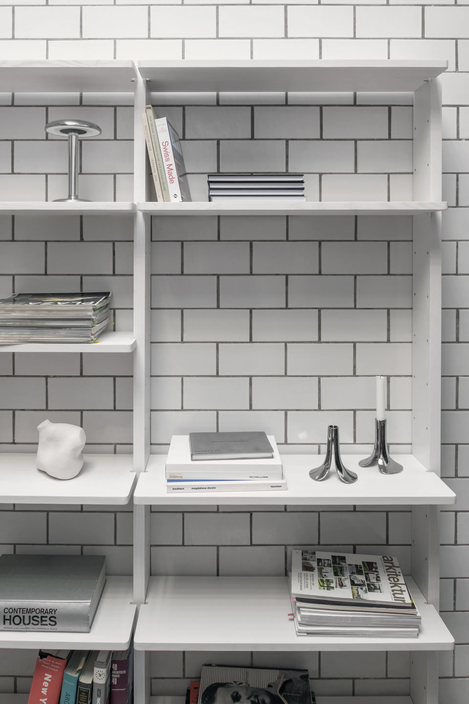 Gridlock Deep Shelf W800 hyllplan, White stained Ash Massproductions