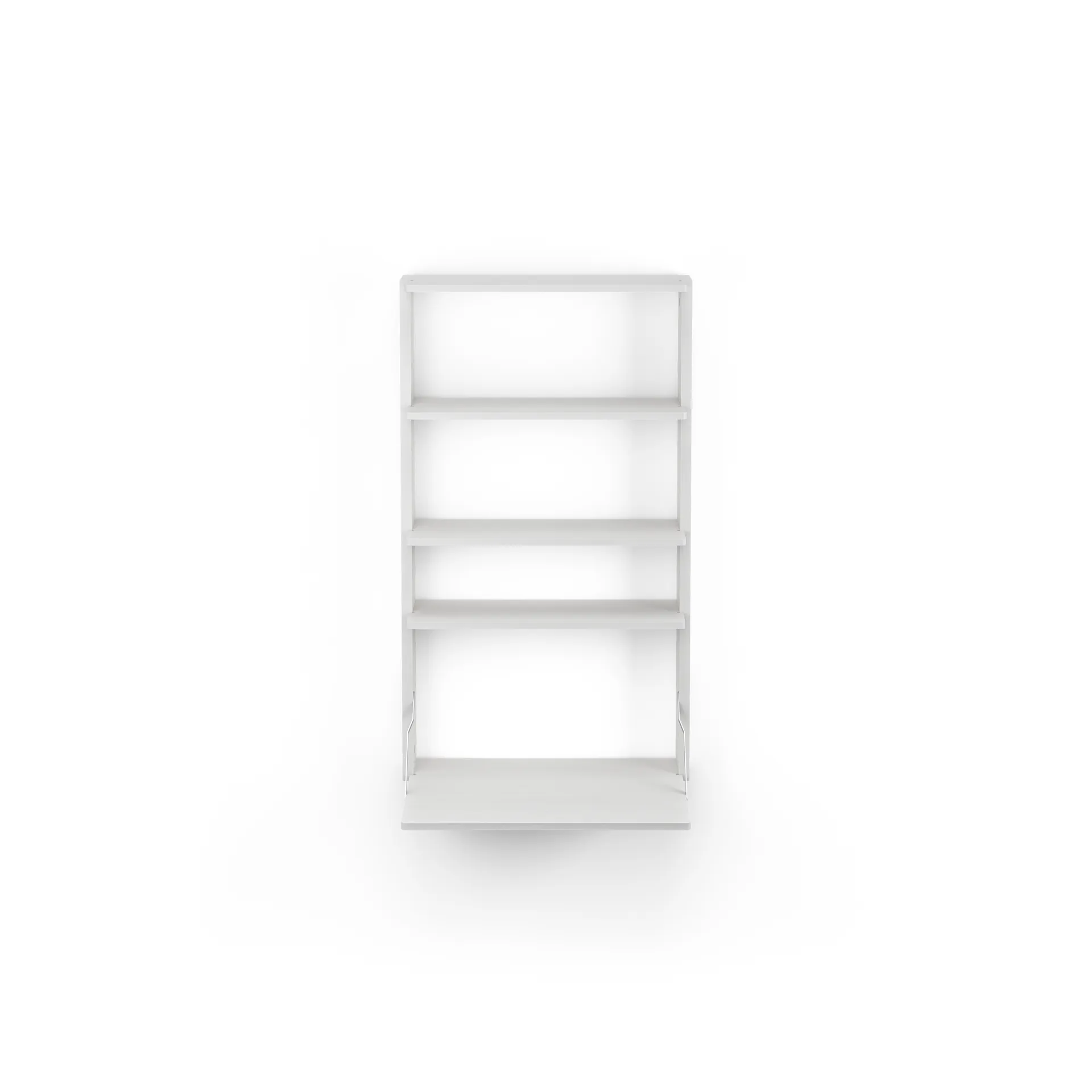 Gridlock - M1-A4-0-D vägghylla med skrivbord, White stained Ash Massproductions