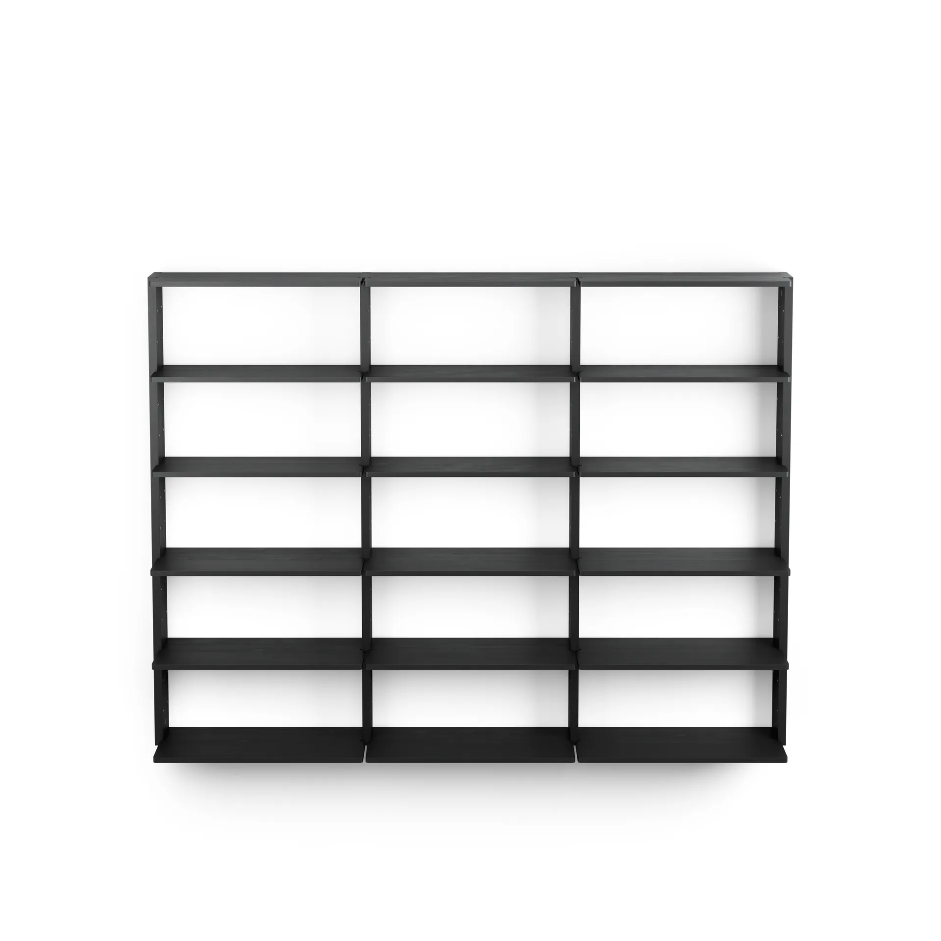 Gridlock - T3-A9-A9 vägghylla, Black stained Ash Massproductions