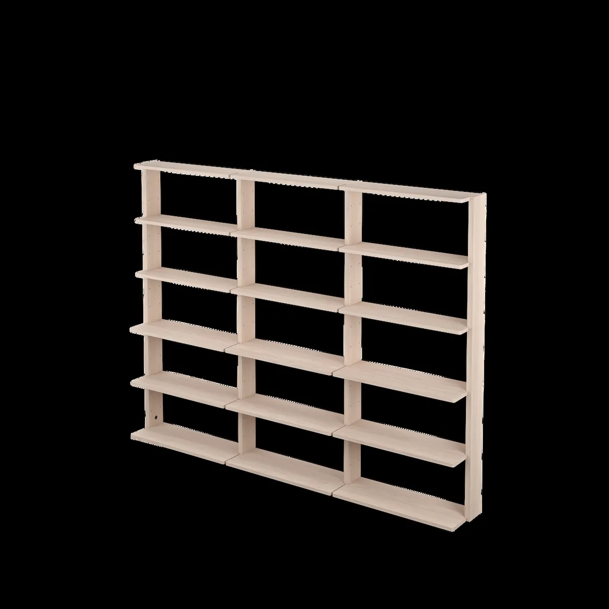 Massproductions Gridlock - T3-A9-A9 vägghylla Natural Ash