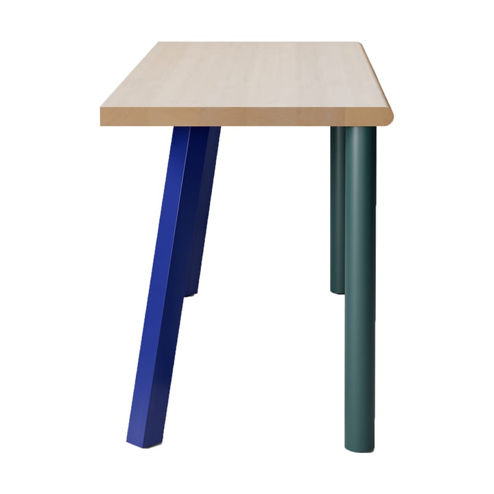 Homework skrivbord 140x60 cm - Bok-blå/grön - Massproductions
