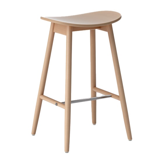 Massproductions Icha barstol 65 cm Bok | Skandinavisk Design | Barstolar | Beige