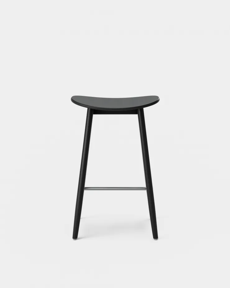 Icha barstol 65 cm, Svartbetsad bok Massproductions