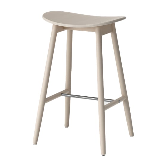 Massproductions Icha barstol 65 cm Vitoljad ek | Skandinavisk Design | Barstolar | Vit