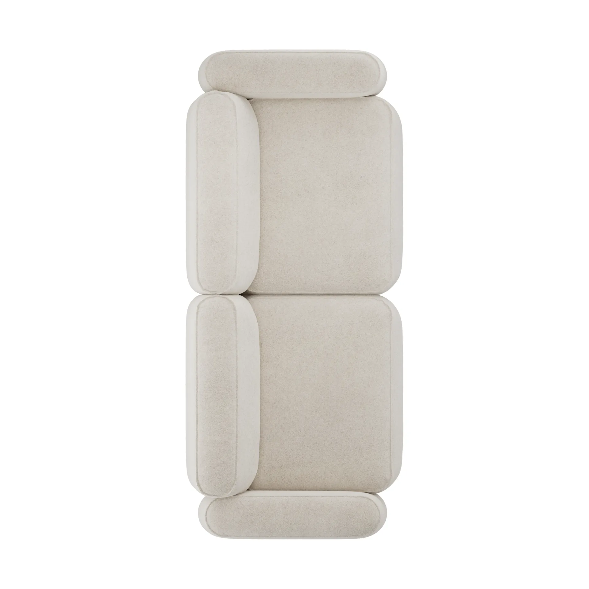 Patch 2,5-sits soffa, Spiral 21 Chalk Massproductions