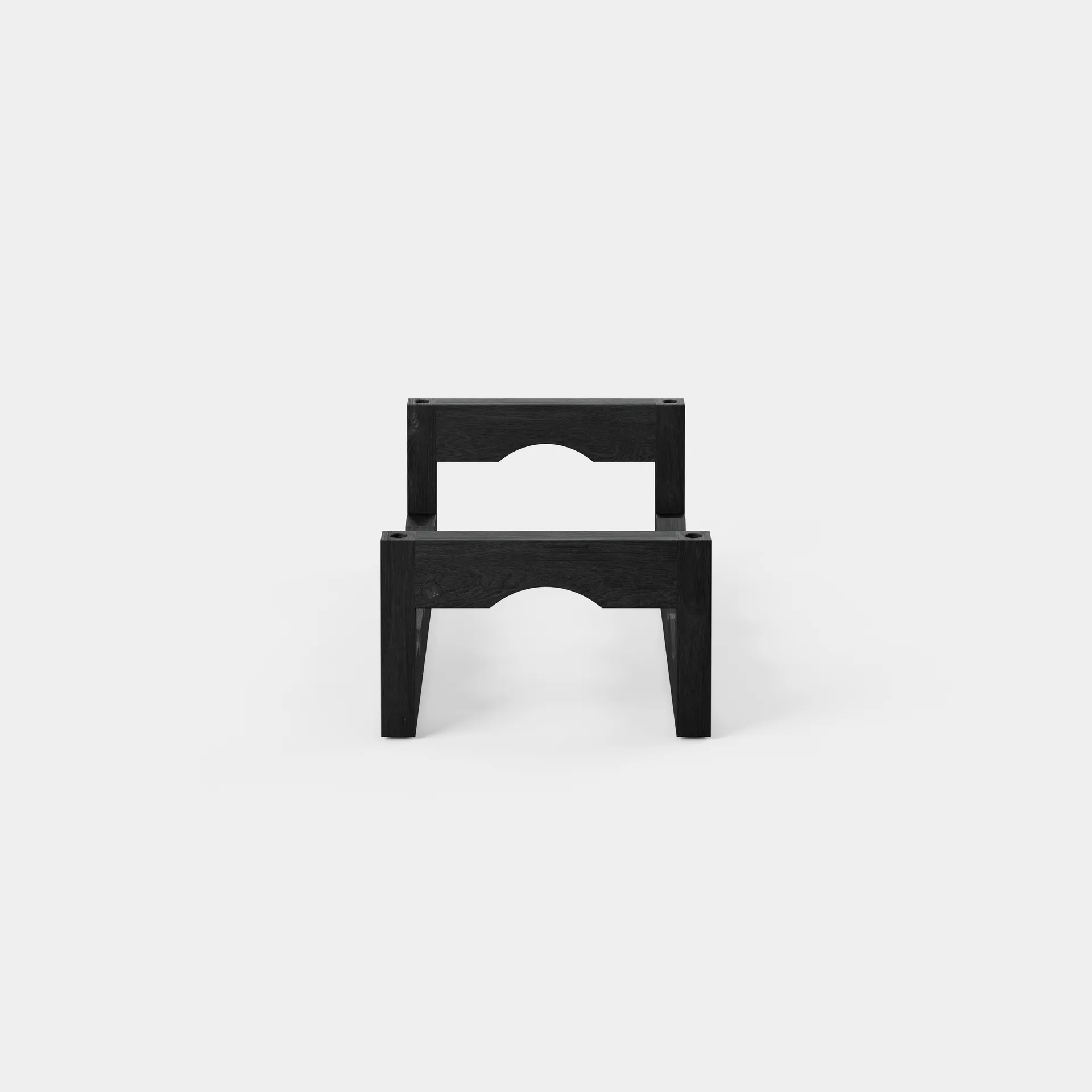 Silo stapelbart vinställ, Svartbetsad ask Massproductions