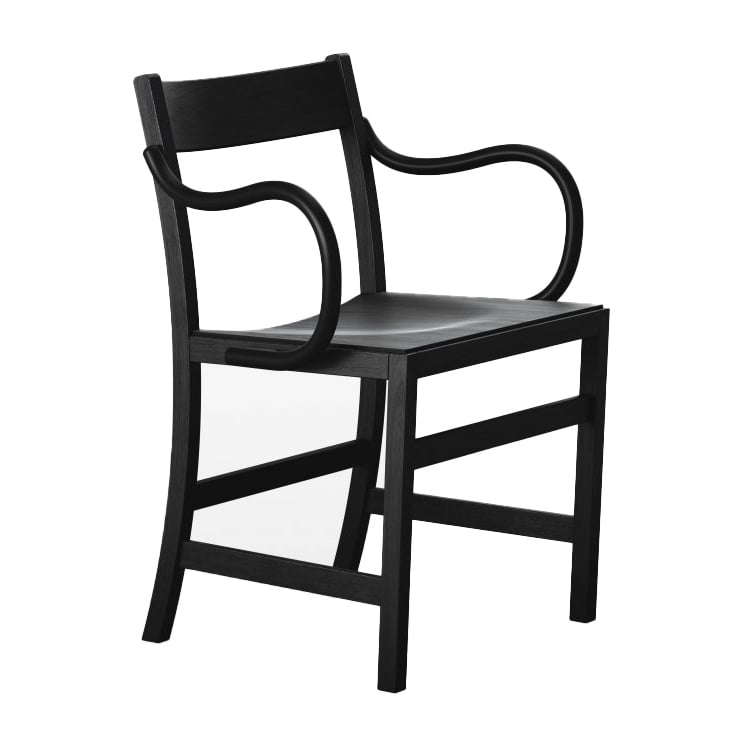 Massproductions Waiter XL fåtölj Svartbetsad bok | Skandinavisk Design | Fåtöljer & Fotpallar | Svart