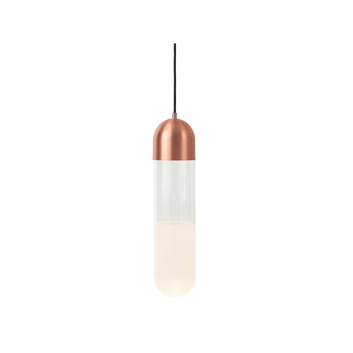 Firefly pendel - copper, glas/sandblästrad glasskärm - Mater