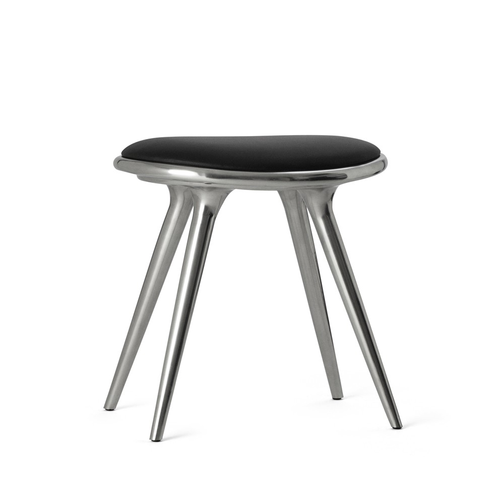 Mater pall läder svart, aluminiumstativ | Skandinavisk Design | Pallar | Svart