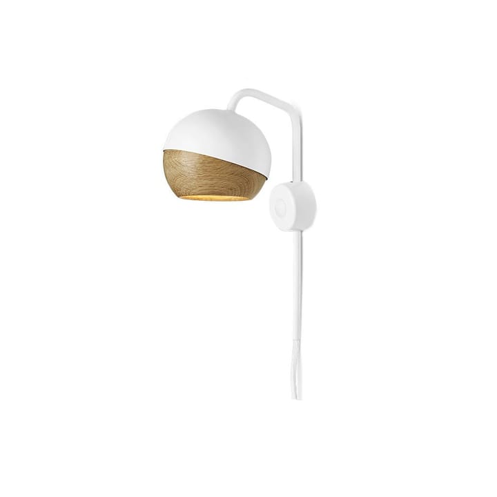 Ray vägglampa, white, ekdetalj på skärm Mater