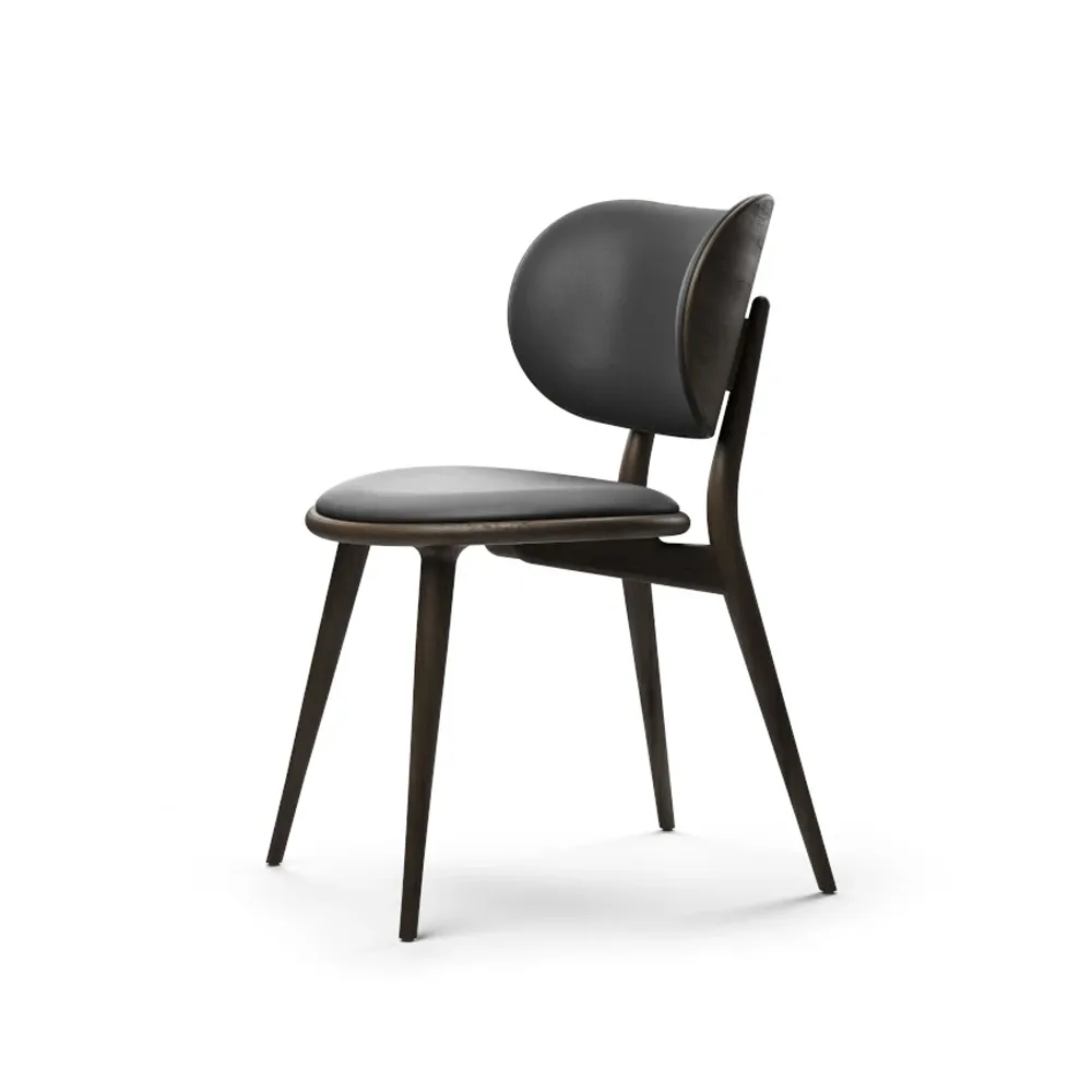 The Dining Chair stol, läder svart, svartbetsad bok Mater