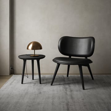 The Lounge Chair loungestol - läder black, sirka grey stativ - Mater