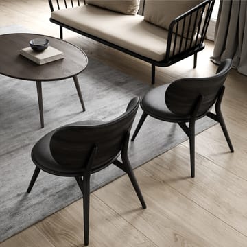 The Lounge Chair loungestol - läder black, sirka grey stativ - Mater