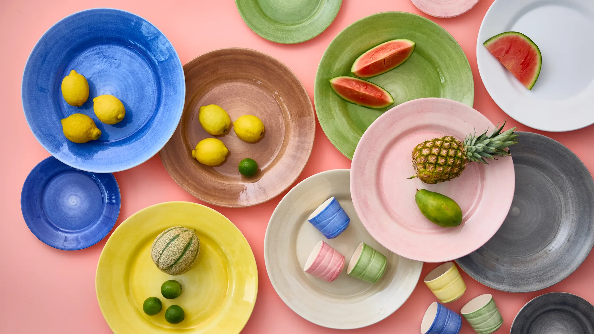 Basic serveringsfat Ø41 cm, Gul Mateus