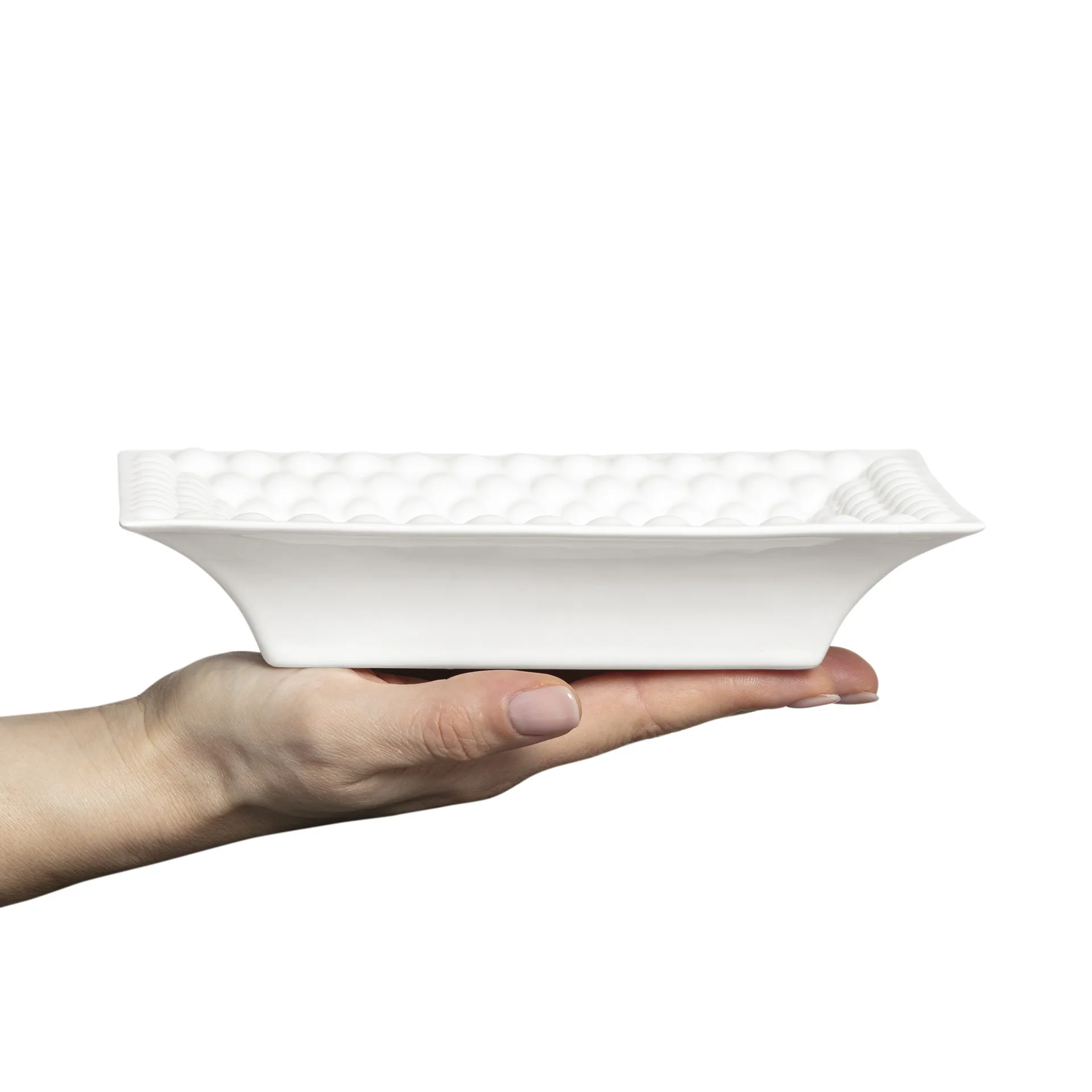 Bubbles bricka liten 16x20 cm, Vit Mateus