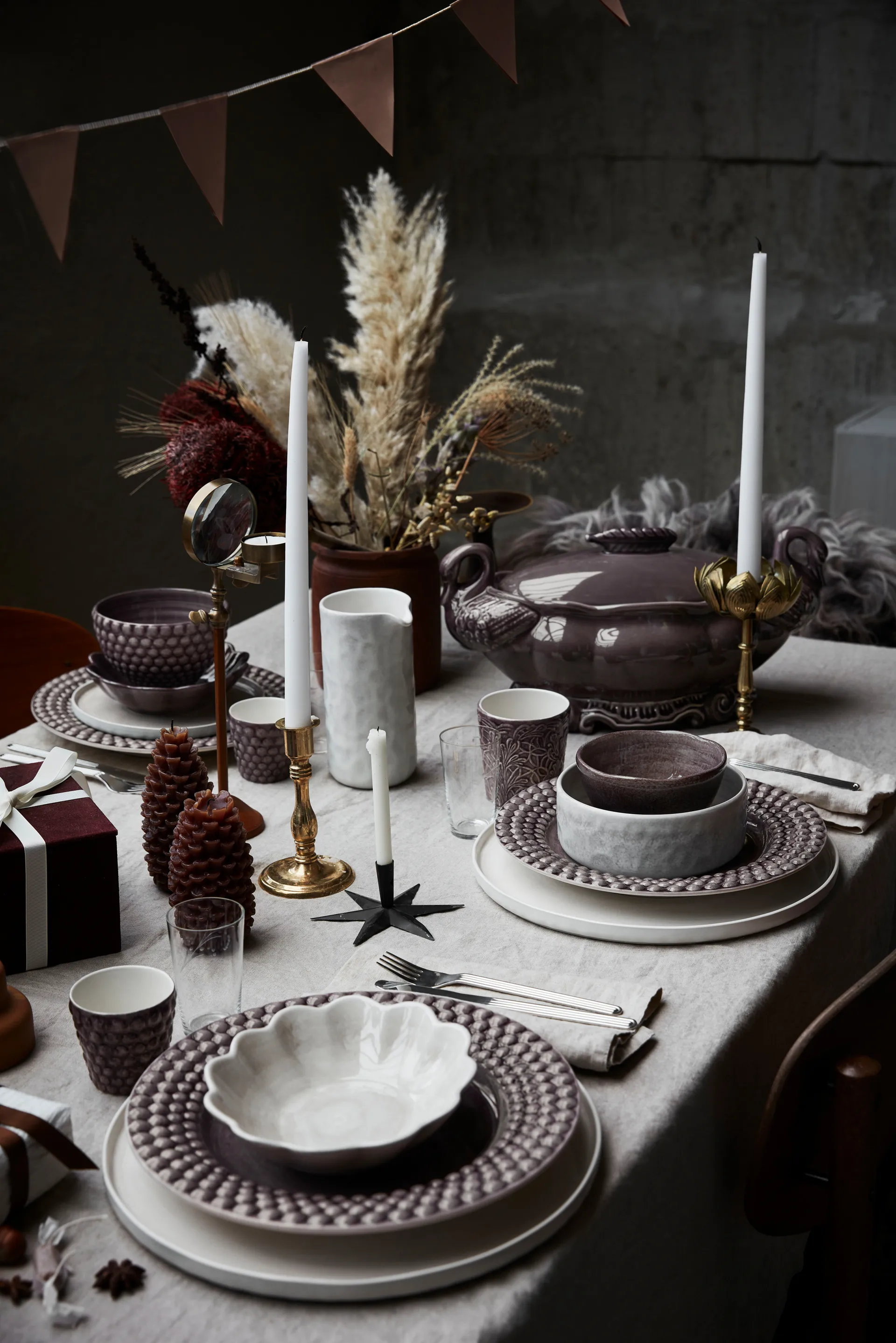 Bubbles sopptallrik 25 cm, Plommon Mateus