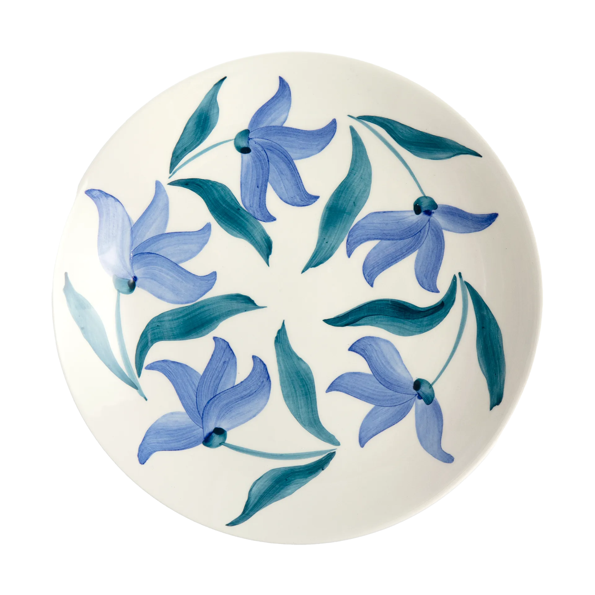 Flowers blossom assiett Ø20 cm, Vit Mateus