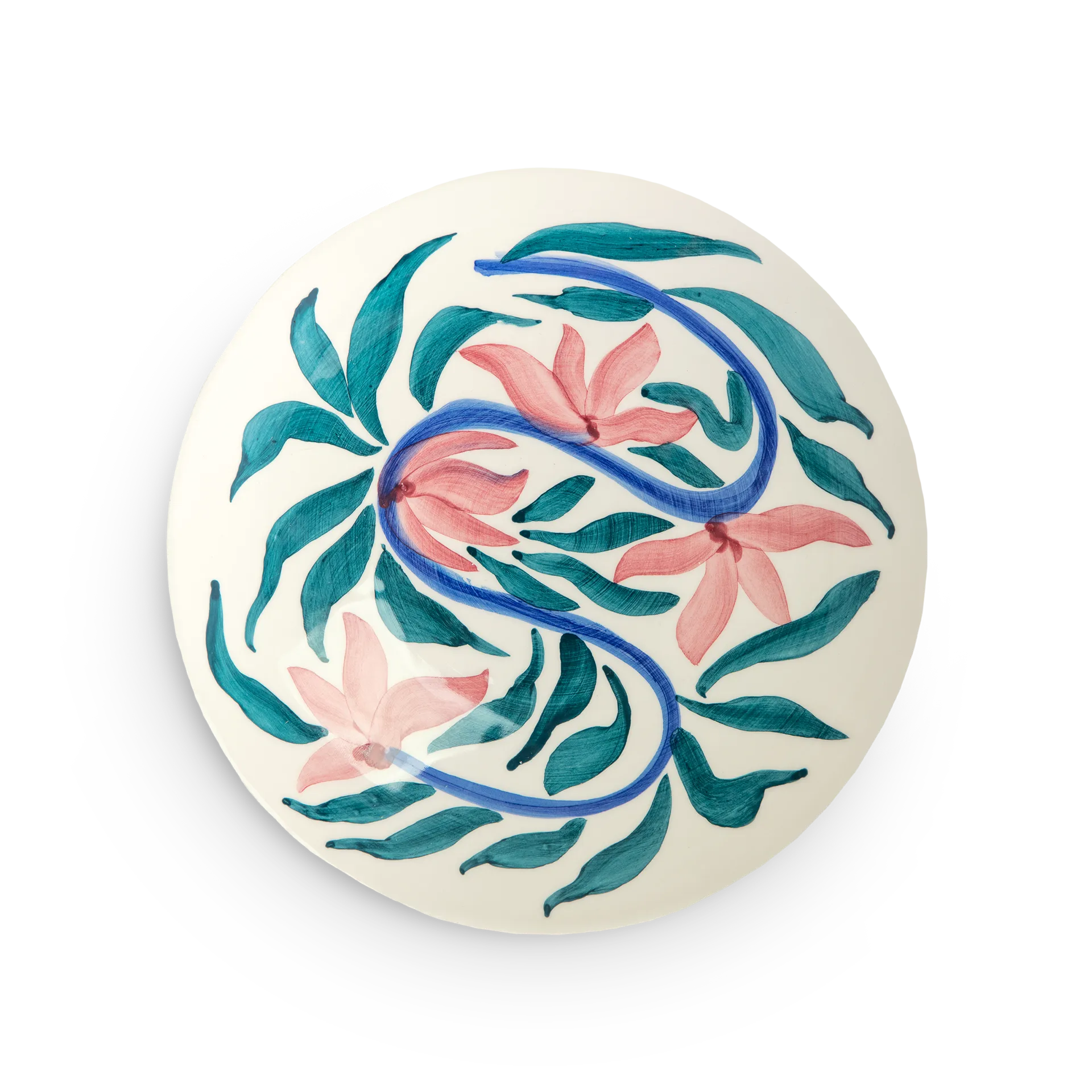 Flowers water lilies assiett Ø20 cm, Vit Mateus