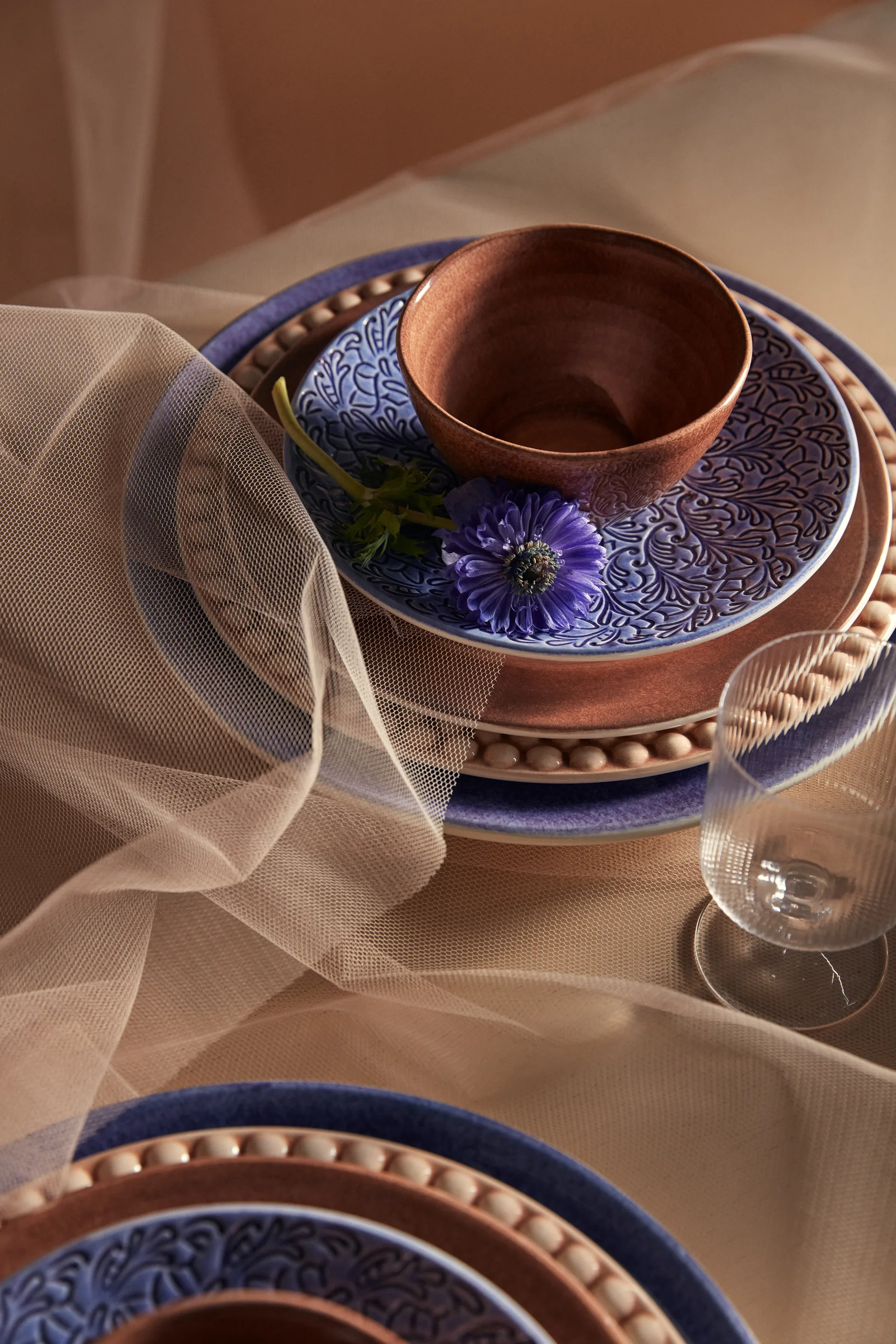 Lace tallrik 20 cm, Ljusblå Mateus