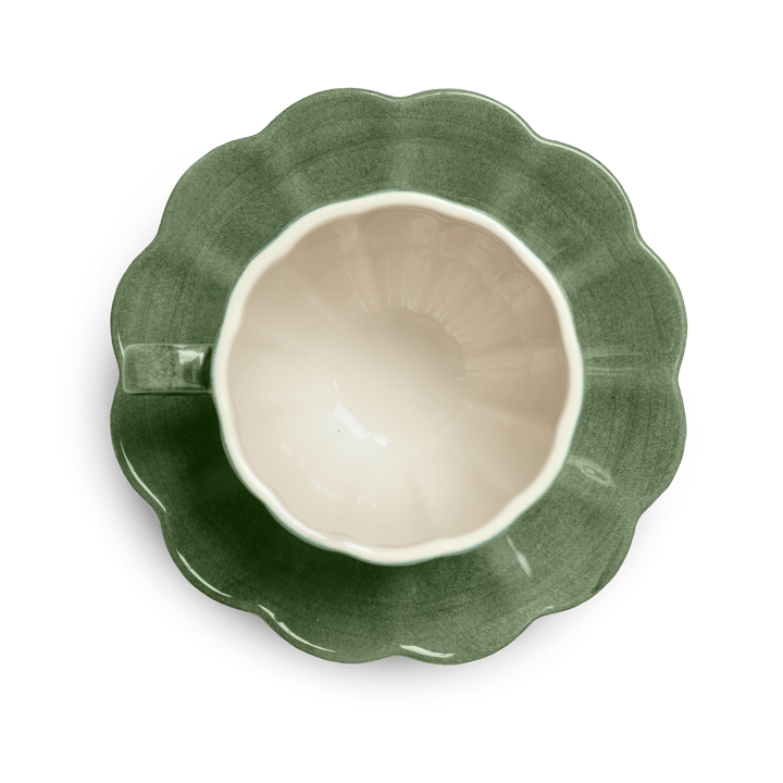 Oyster kopp med fat 25 cl, Forest green Mateus
