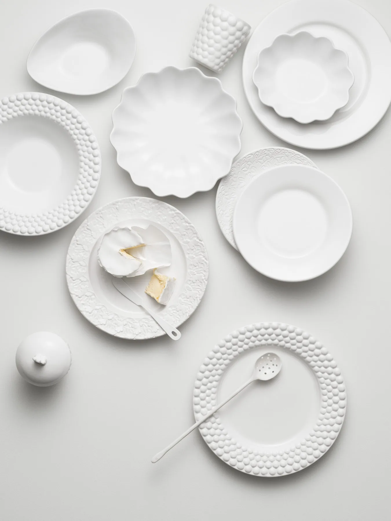 Oyster skål Ø24 cm, Vit Mateus