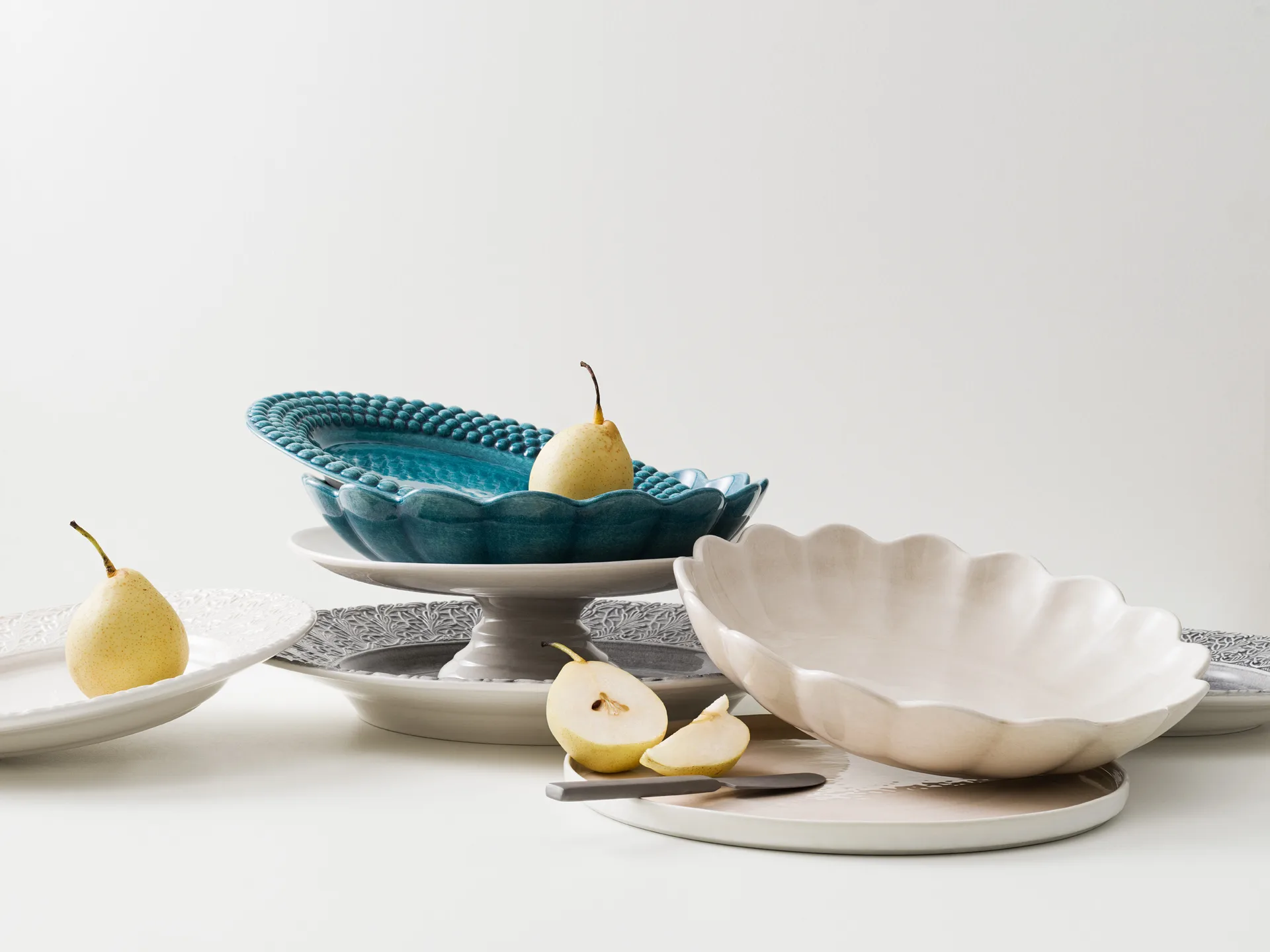 Oyster skål Ø24 cm, Vit Mateus