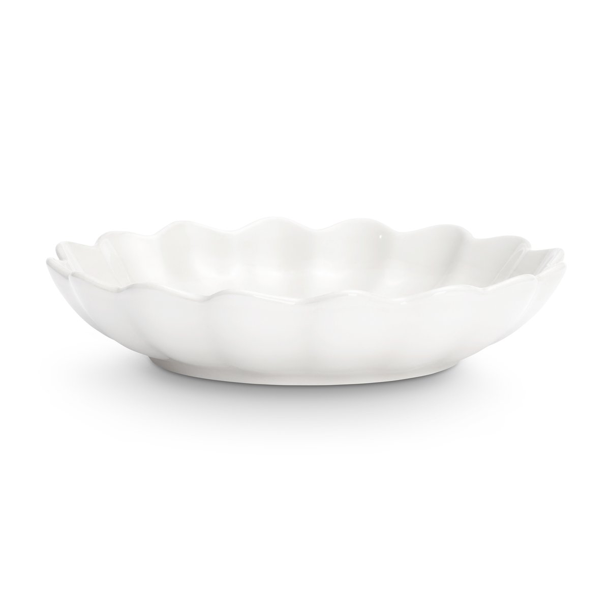Mateus Oyster skål 24 cm Vit | Skandinavisk Design | Djupa tallrikar | Vit