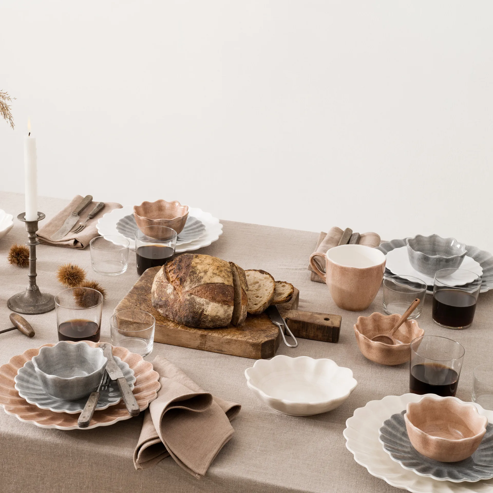 Oyster tallrik 20 cm, Grå Mateus