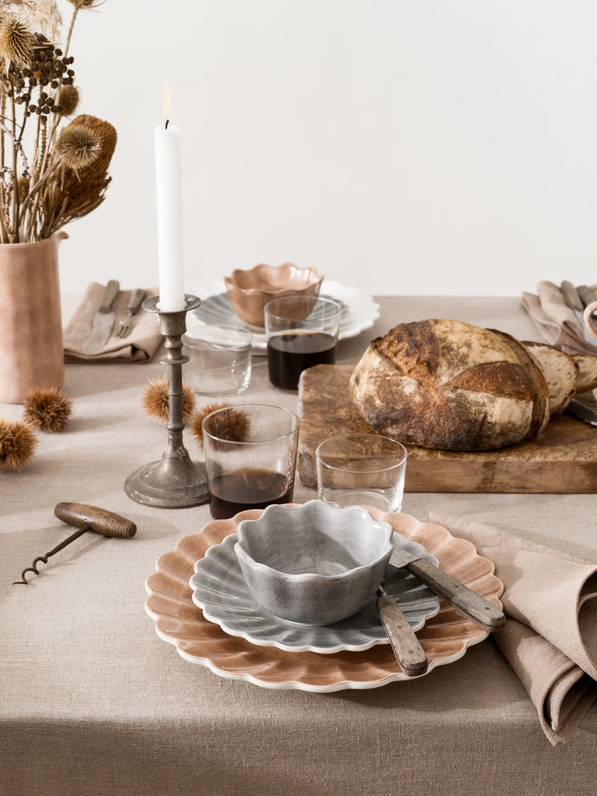 Oyster tallrik 20 cm, Grå Mateus