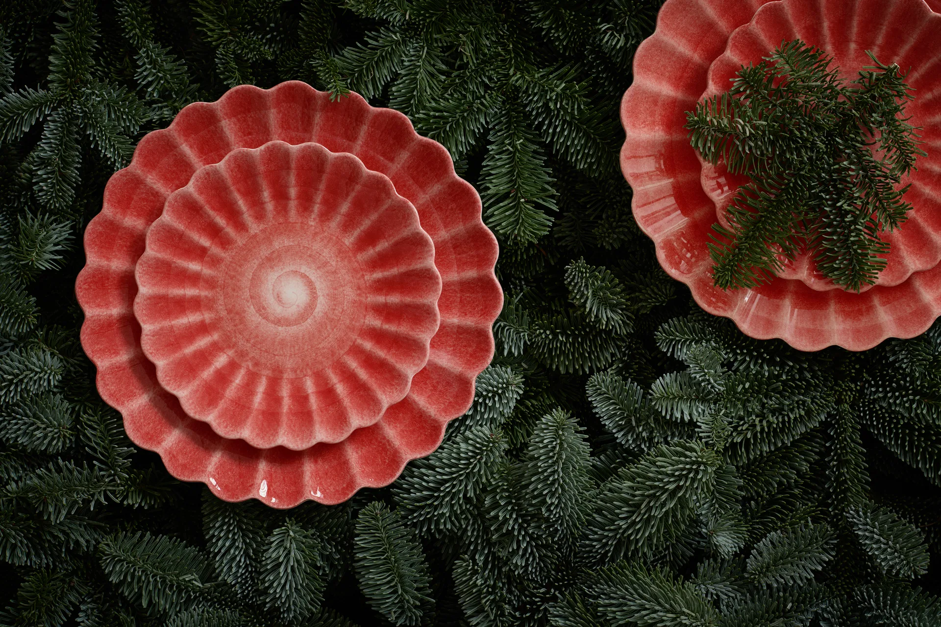 Oyster tallrik 20 cm, Röd Mateus