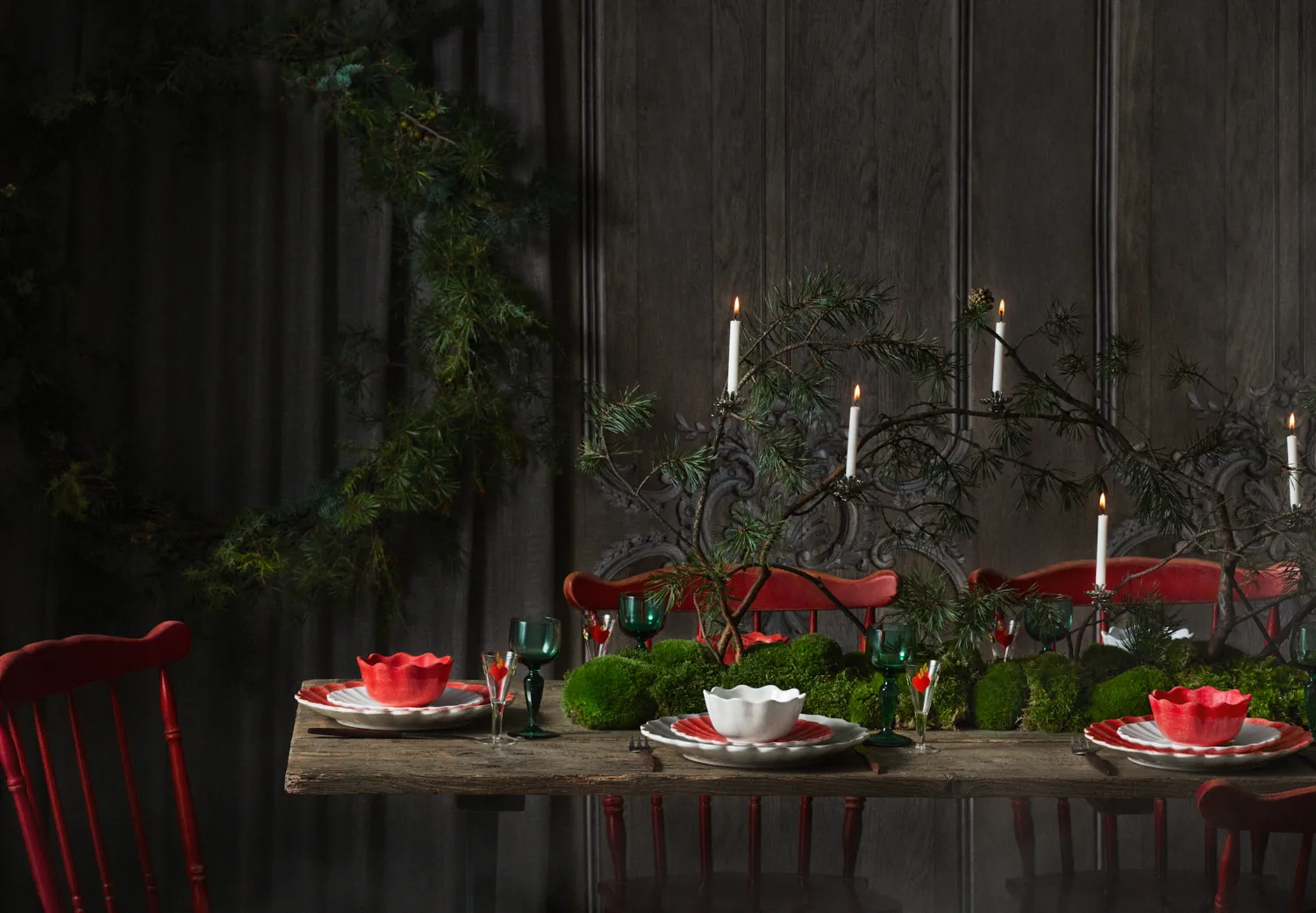 Oyster tallrik 20 cm, Röd Mateus