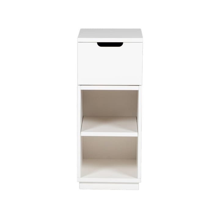 Aoko sängbord 72 cm 1 låda, Vitlack Mavis