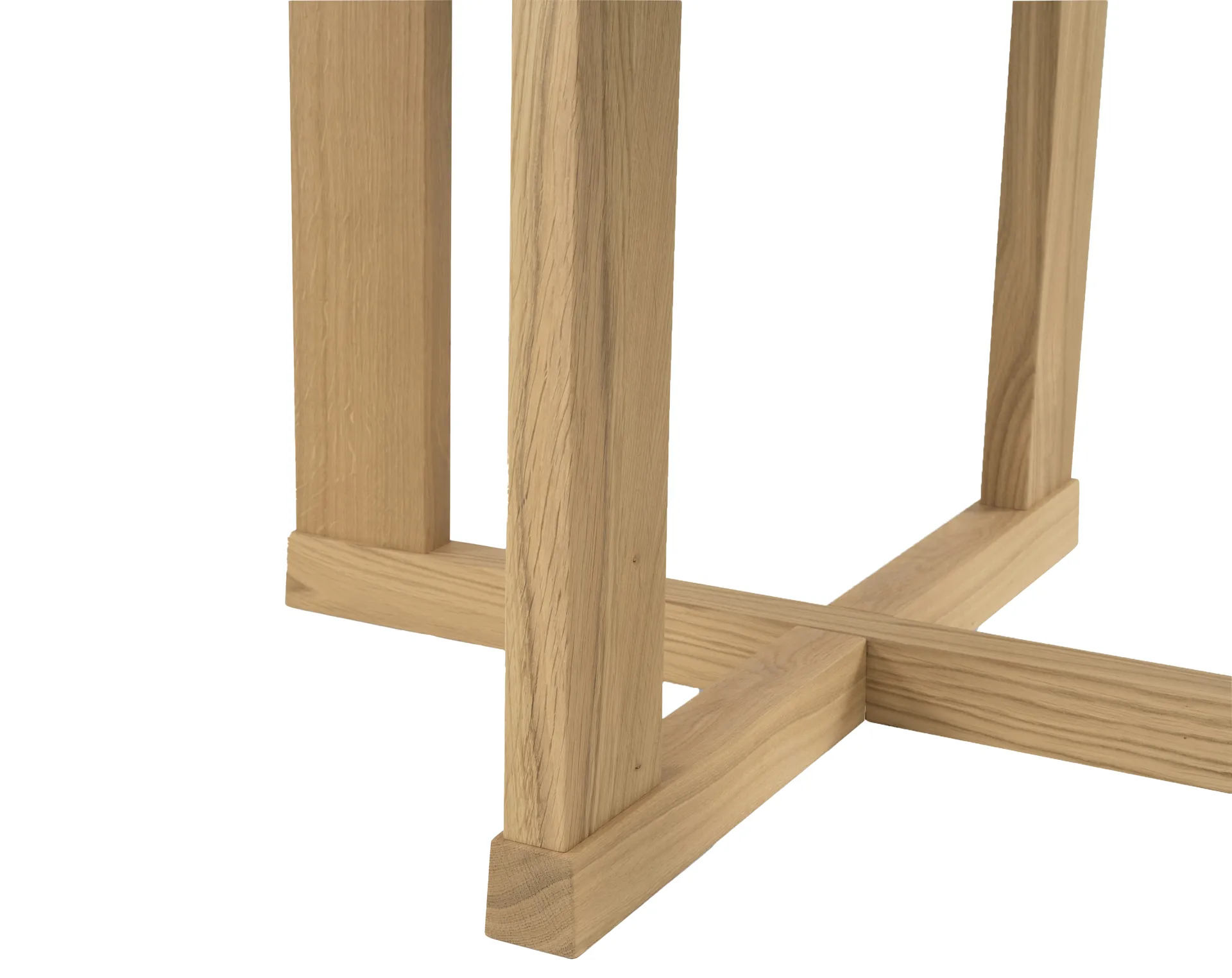 Arv matbord ⌀130 cm, Vitpigmenterad mattlackad ek Mavis