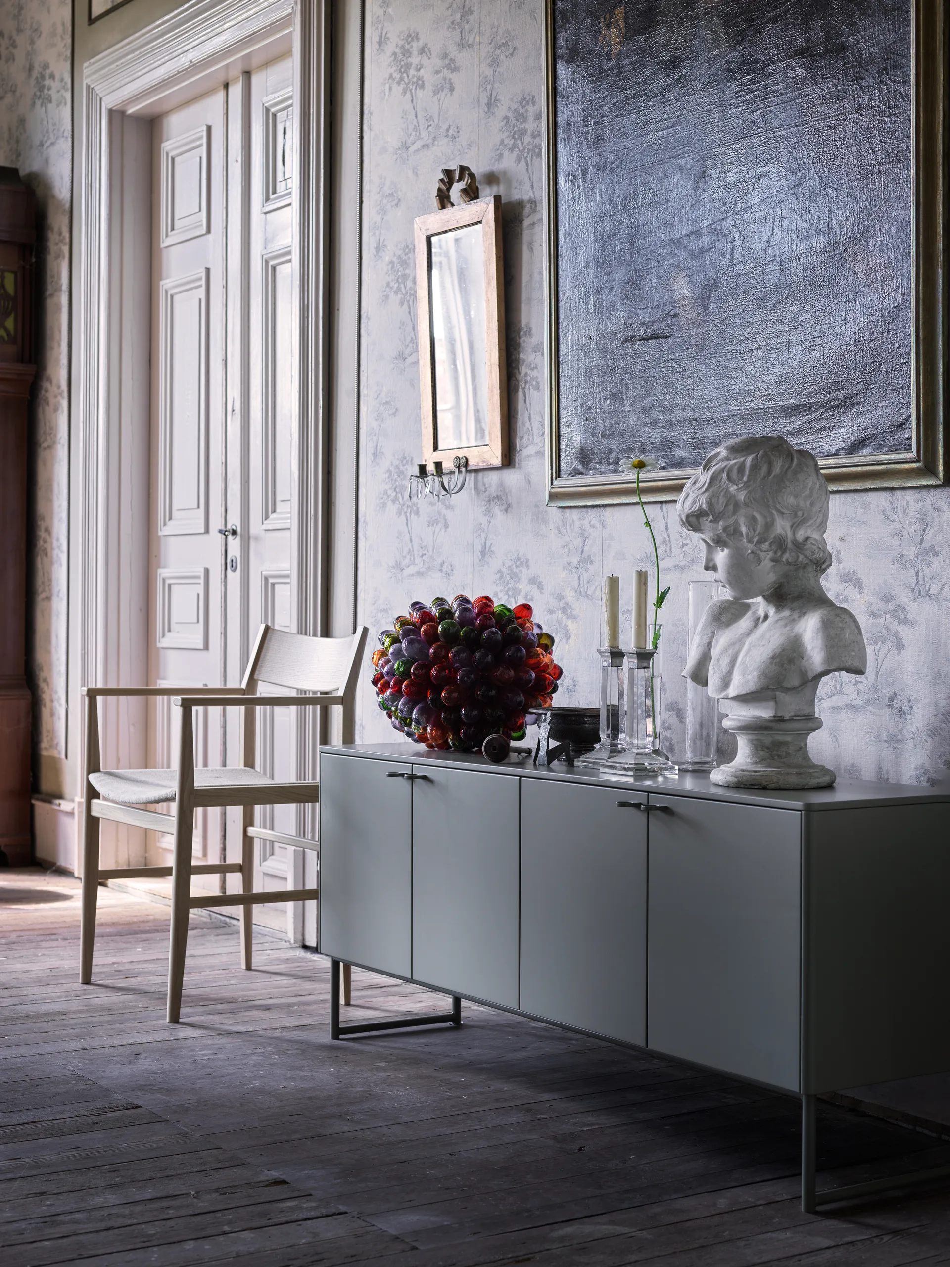 Deus sideboard 75 cm, Olivgrå Mavis