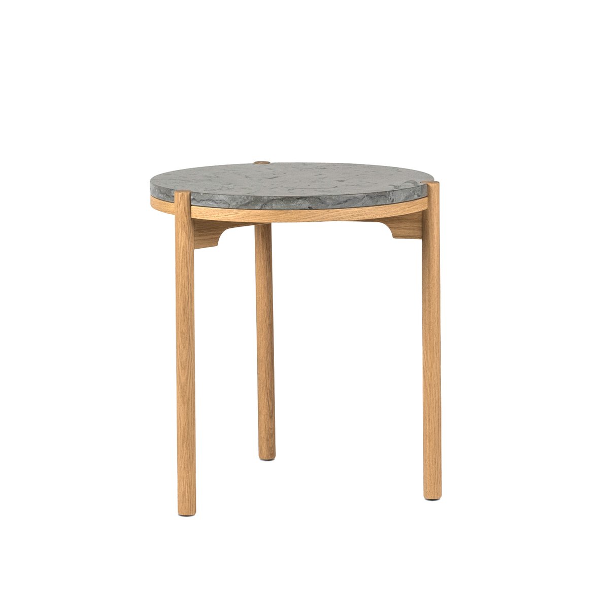 Mavis Dondo sidobord vitpigmenterad ek 45 cm Slipad kalksten
