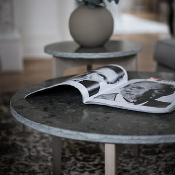 Höllviken soffbord Ø80 cm - Kalksten-vitpigmenterade ekben - Mavis