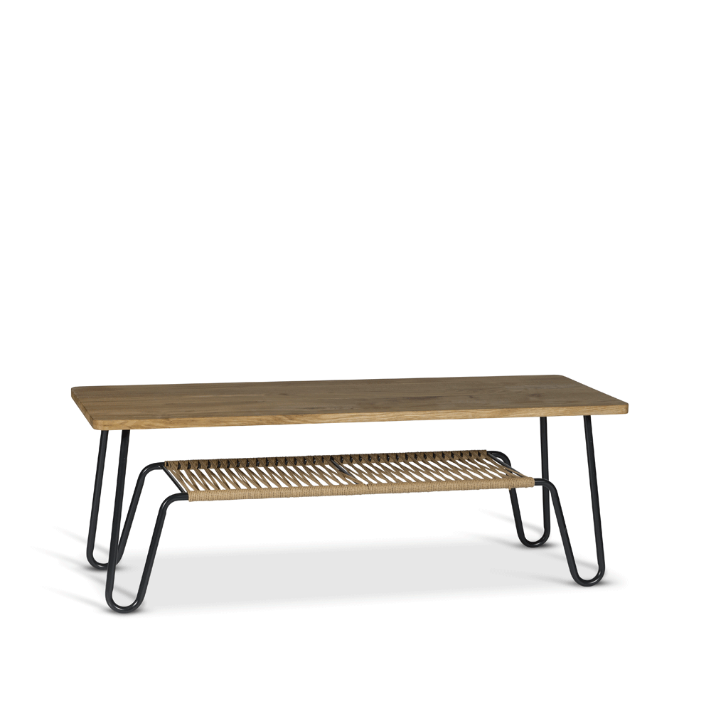 Mavis Marcel soffbord ek olja rustik, 140x50 | Skandinavisk Design | Soffbord | Beige