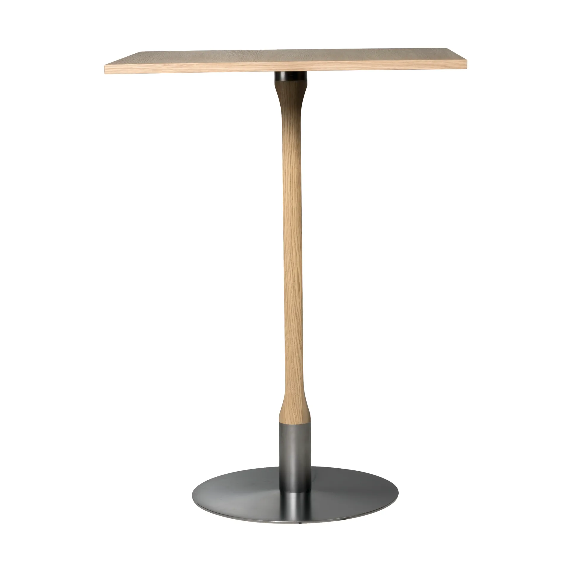 Rod barbord 70x70 cm, Vitpigmenterad mattlackad ek Mavis