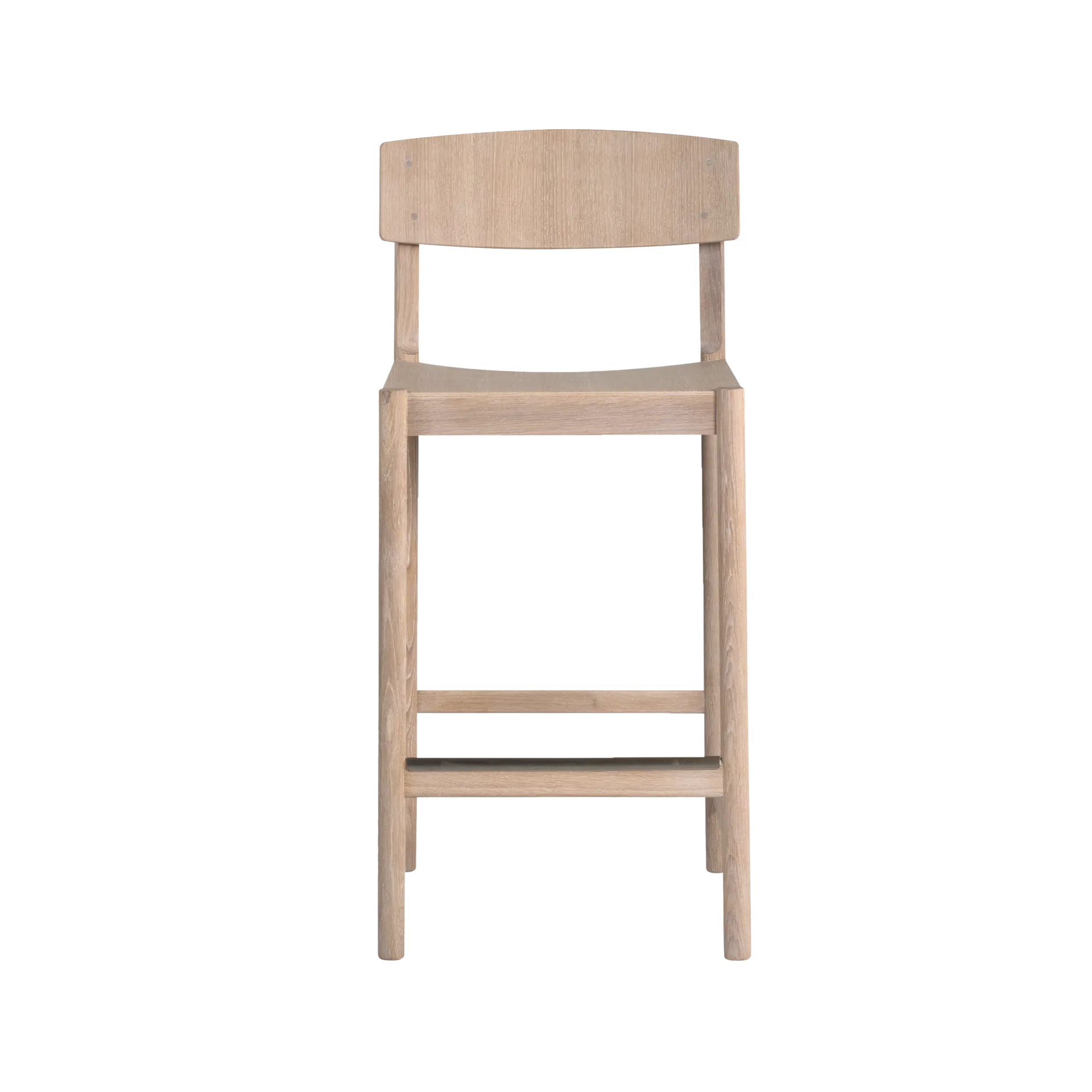 Rod barstol 65 cm, Vit vaxoljad ek Mavis